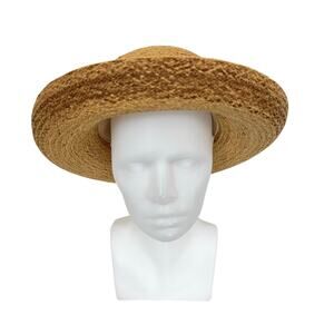 Annabel Ingall Australia Wide Brim Natural Straw Hat Tan